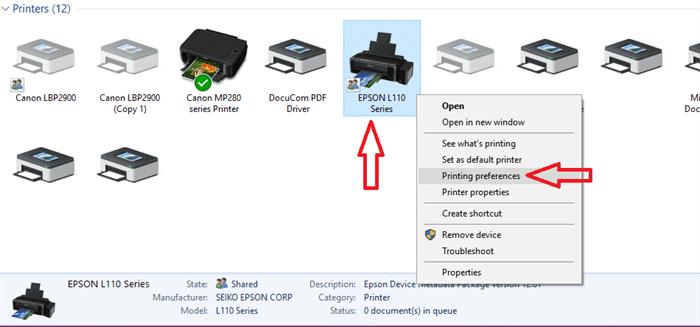 printing preferences - How To Change Epson Printer To Black Ink Only