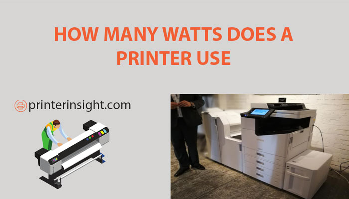 how many watts does a printer use