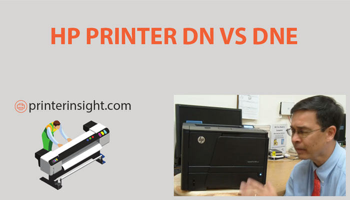 hp printer dn vs dne
