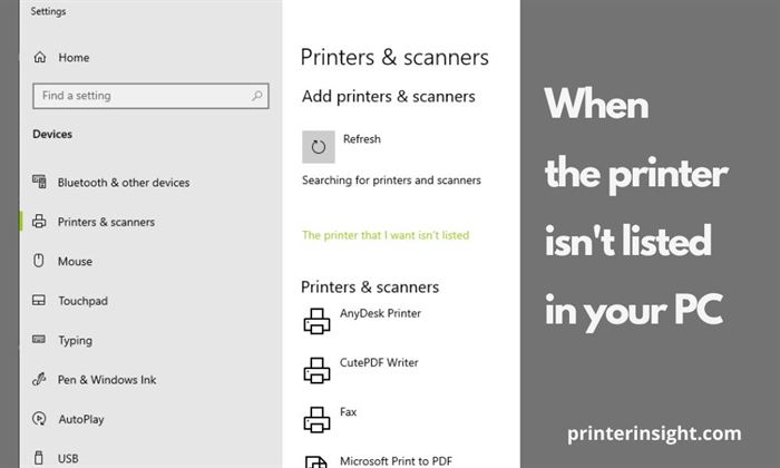 When the printer isn’t listed in your PC How Does A Wireless Printer Work With A PC