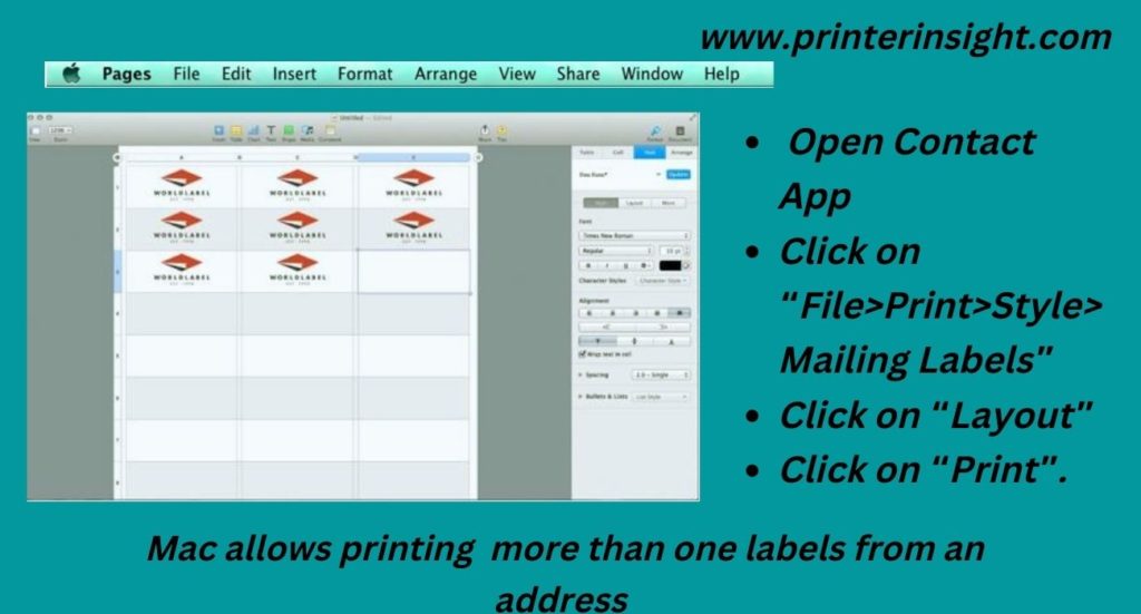 Printing Multiple Labels on Mac from the same Address - How to Print Labels on Mac 