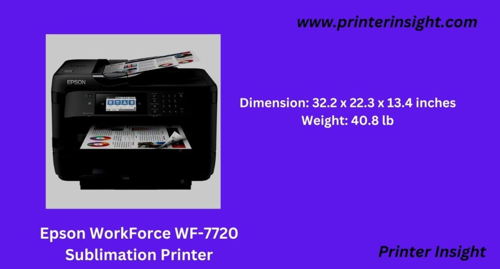 Epson WorkForce WF-7720 – Best Sublimation printer for Beginners to Experts