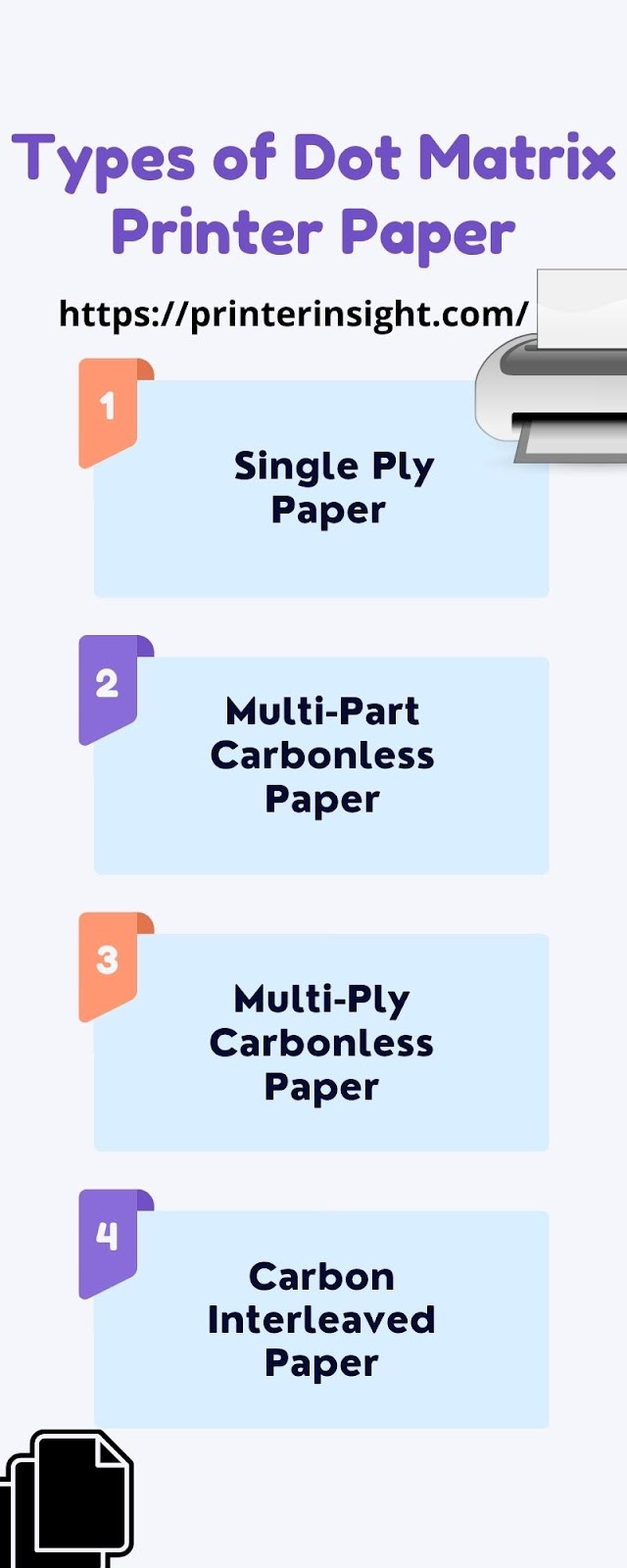 Types of Dot Matrix Printer Paper