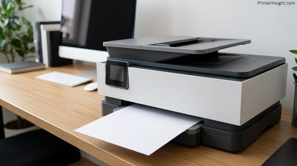 Printer ejecting a completely blank white page onto the output tray